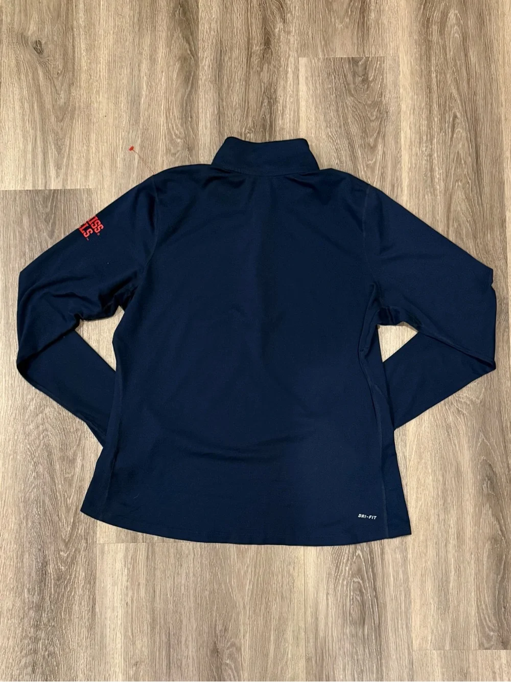 Nike Women’s Dri-Fit Ole Miss Navy Quarter-Zip Pullover